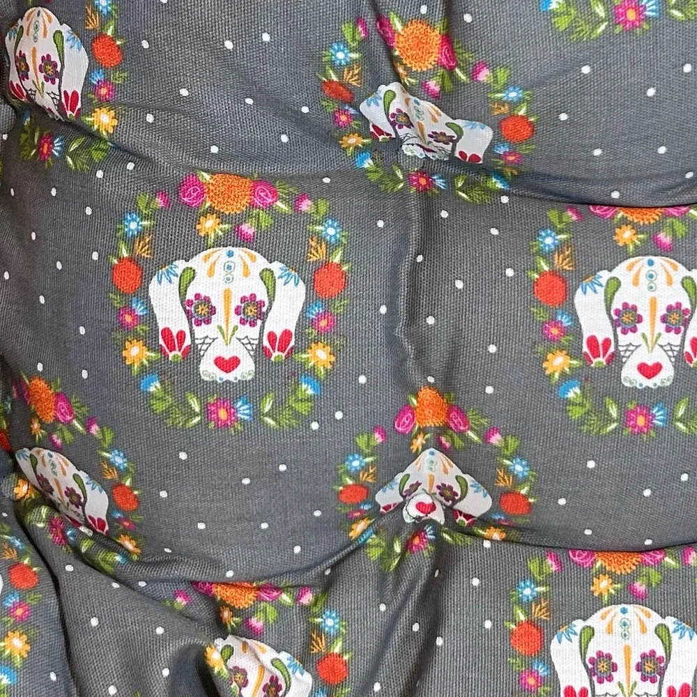 Dachshund Sugar Skull Day of the Dead Halloween Pet Dog Bed NWT NEW